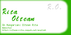 rita oltean business card